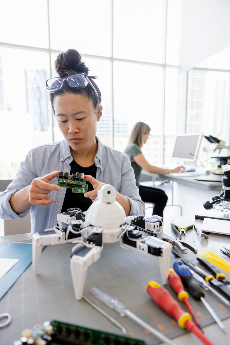 Researcher at work