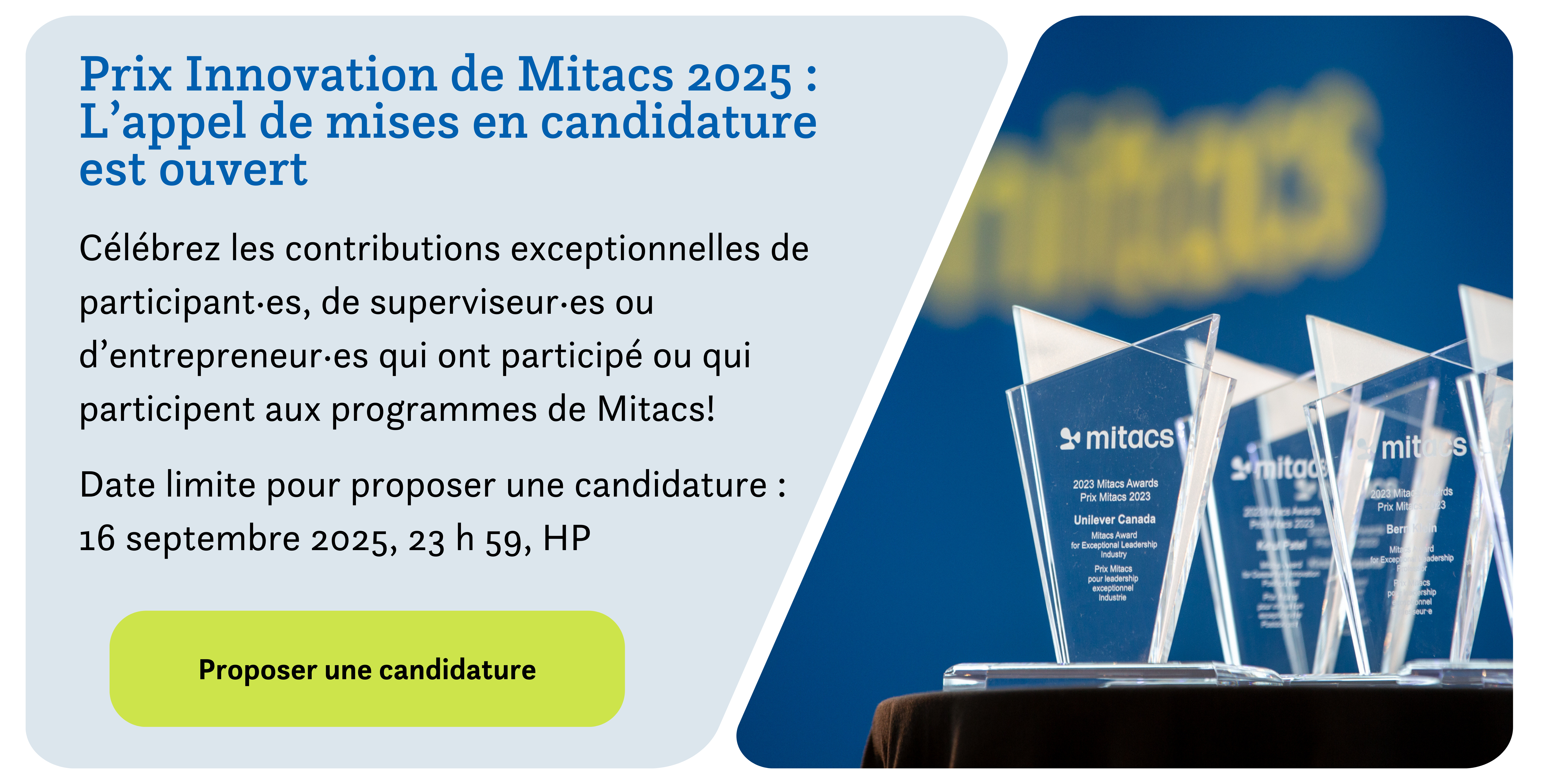 Mitacs Innovation Awards 2025 Banner